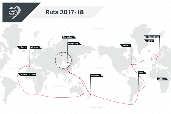 Volvo Ocean Race Ruta 2017-2018 español