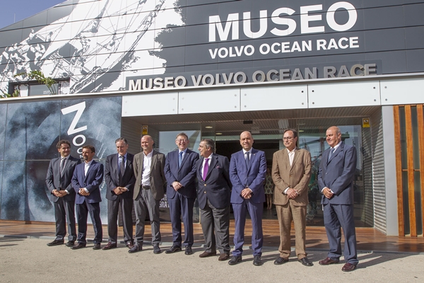 Alicante, July 19, 2016 - Volvo Ocean Race signed an agreement with the Generalitat Valenciana to remain in Alicante for two more editions of the Volvo Ocean Race after 2017-18. The status of host city and headquarters of the Volvo Ocean Race organisation and Museum was also confirmed. From left to right: Francesc Colomer, GVA Secretary of Tourism. Antonio Bolaños, Managing Director Volvo Ocean Race. Valeriano Gómez, ex Labour Minister. Mark Turner, CEO Volvo Ocean Race. Ximo Puig, President of Generalitat Valenciana (GVA). Germán López Madrid, President Volvo Cars Spain. Gabriel Echávarri, Mayor of Alicante. Vincent Soler, Counsellor of Economics, GVA. Antonio Rodes, Director of SPTCV (GVA).