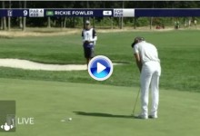 El Golf es duro: Cruel corbata de 360º de Rickie Fowler cuando marchaba como un tiro (VÍDEO)