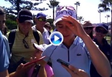 Una emocionada Aza agradece el apoyo de su gente en un día histórico para el golf español (VÍDEO)