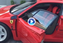 Poulter nos pone los dientes largos con su Ferrari F40 mientras da una vuelta con él (Inc. VÍDEO)