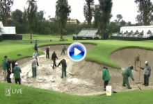 ¿Bunkers anegados? De esta forma se solucionan los problemas en un torneo del PGA Tour (VÍDEO)