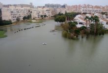La lluvia hizo estragos en Alicante Golf. El agua anegó el campo convirtiéndolo en un gran lago