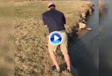 Cuidado con cómo juegan sus golpes difíciles… Podrían llevar la bola al agua sin quererlo (VÍDEO)