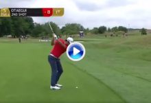 Adrián Otaegui mostró su mejor juego con este tirazo en el 5 del Golf National de París (VÍDEO)