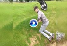 Este chico acabó lleno de arena en un bunker por no dropar e intentar el golpe de su vida (VÍDEO)