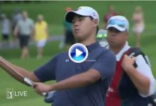 El Golf es duro: Woo Kim sufrió en sus carnes la crueldad de dos grandísimas corbatas (VÍDEO)