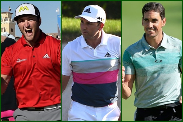 Jon Rahm, Sergio García y Rafa Cabr.-Bello