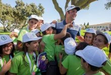 Jon Rahm y los hijos de Ballesteros, Javier, Miguel y Carmen, se unen para promocionar el golf infantil
