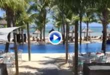 Sombrillas, piscinas, palmeras… Este es el lounge para caddies y jugadores en Mauricio (VÍDEO)