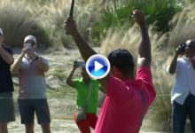 Grandísimo eagle de Tiger Woods después de cazar el green desde el tee desde 307 metros (VÍDEO)