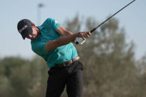 Javier Gallegos en acción. Foto @jgallegosgolf