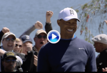 ¿Por qué los jugones sonríen igual? Tiger convirtió el golpe del día con este puro desde 22 m. (VÍDEO)