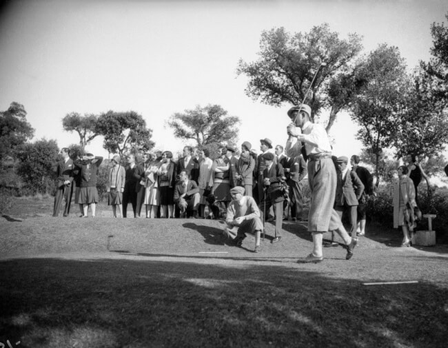 El francés Eugene Laffite durante el Open de España de 1928 celebrado en el RC de Puerta de Hierro de Madrid