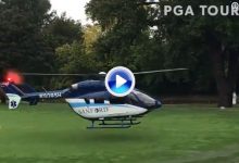 El Champions echa mano de un helicóptero para secar los greenes del Sanford tras la lluvia (VÍDEO)