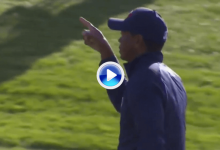 Tiger ya ruge en París: Woods intentó mantener vivo su partido matinal con este canutazo (VÍDEO)