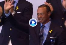 París se rinde a los pies de Tiger Woods en la ceremonia de inauguración de la Ryder Cup (VÍDEO)