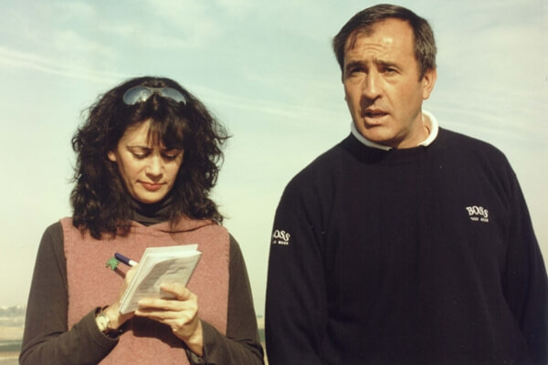 Isabel Trillo con Seve en Pedreña en una imagen de archivo