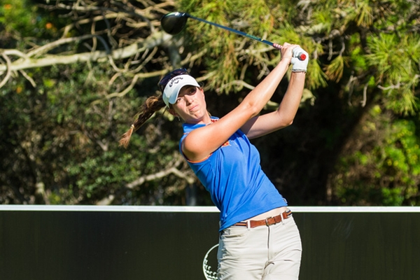 Silvia Bañón en acción durante la segunda jornada del South African Womens Open. Foto: LET