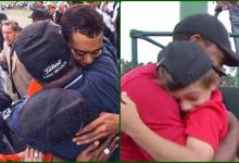 Entre el abrazo del padre al hijo y el abrazo del hijo al padre pasaron 22 años ¡Todo emoción!