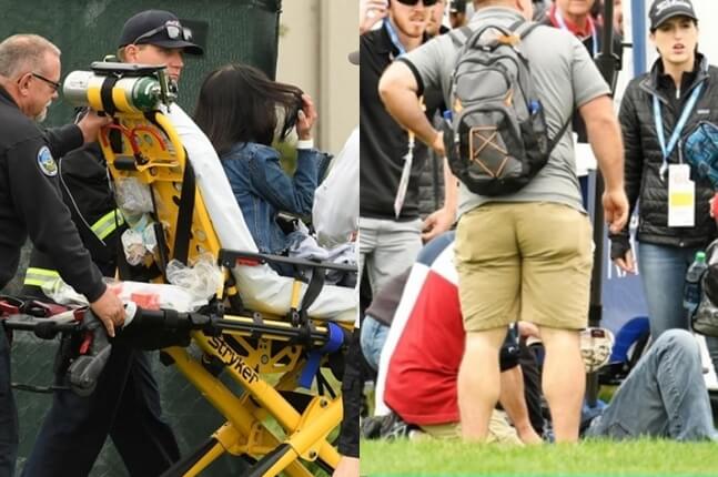 Heridos en el US Open. Foto: @SunSport