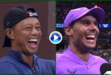 Las palabras de Rafa Nadal que emocionaron y sacaron la carcajada a Tiger Woods en el US Open