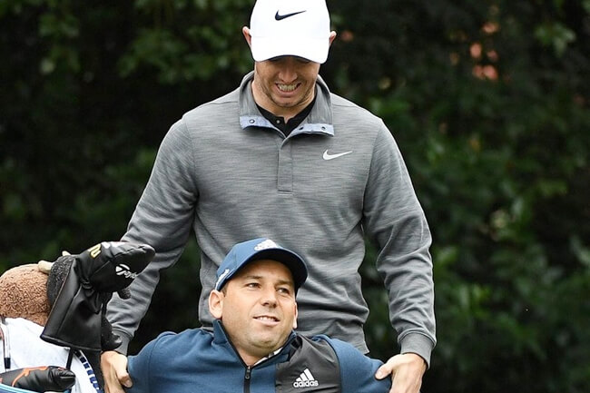 Sergio García y Rory McIlroy en el HSBC Champions. Foto @EuropeanTour