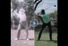 El swing en color de Tiger ante el de B/N de Snead, dos campeones con el record de victorias en el PGA