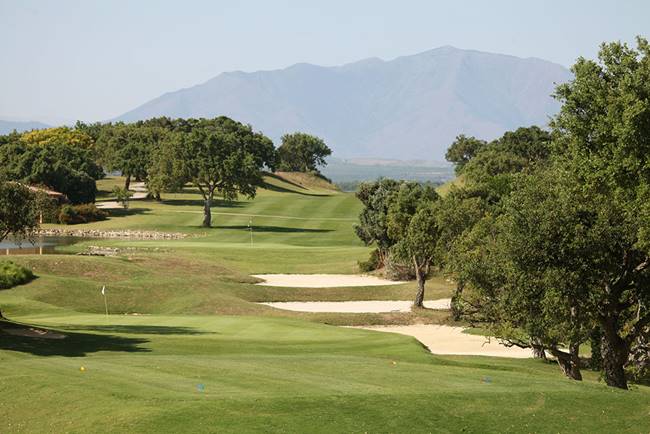 Vista del New Course de San Roque, diseño del gran Seve Ballesteros y Perry Dye