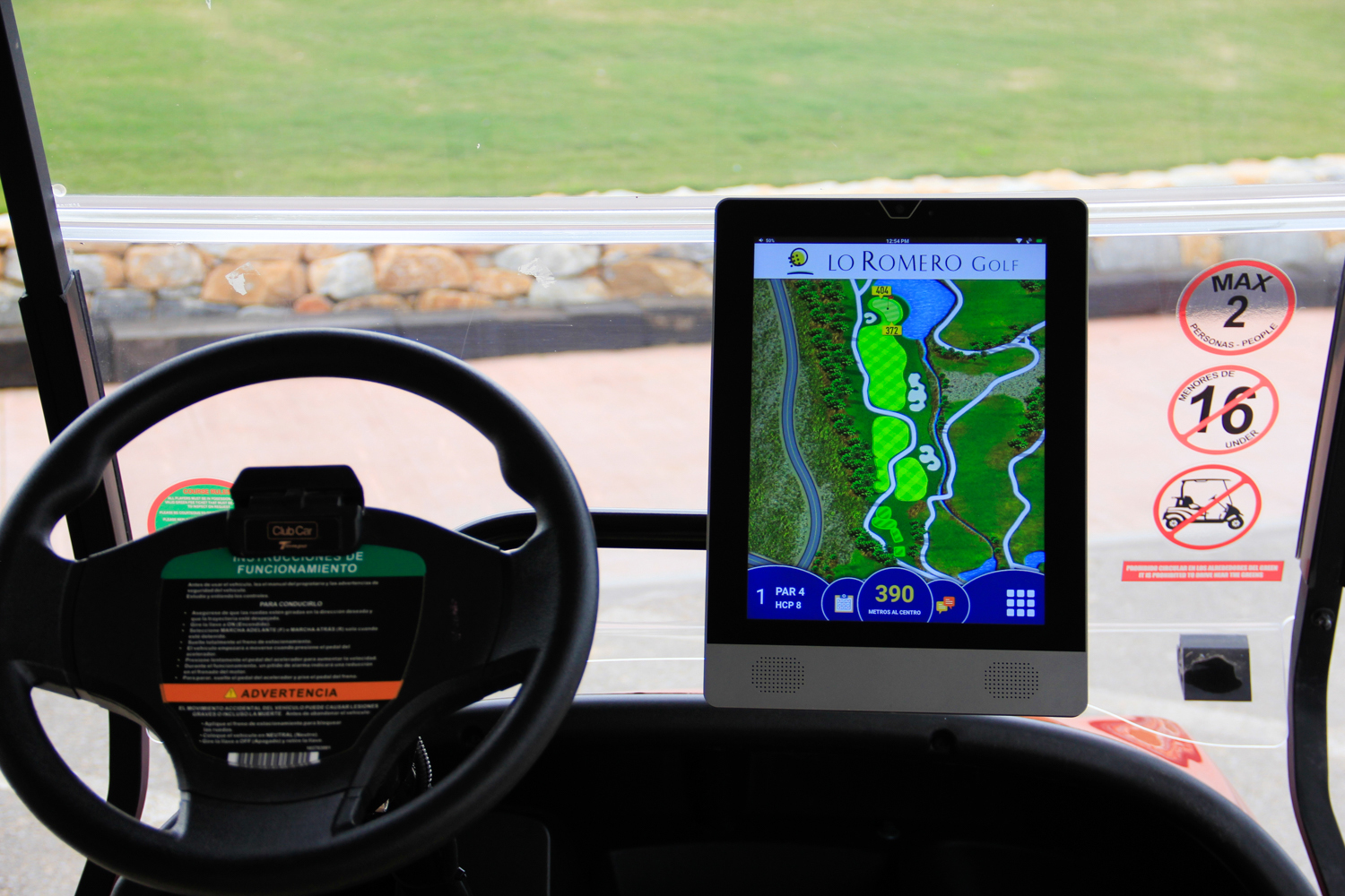 GPS en buggie Lo Romero Golf