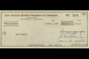 Primer cheque Jack Nicklaus Instagram
