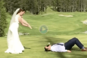 Trick Shot Fallido, Videos de Golf, Recien Casados,