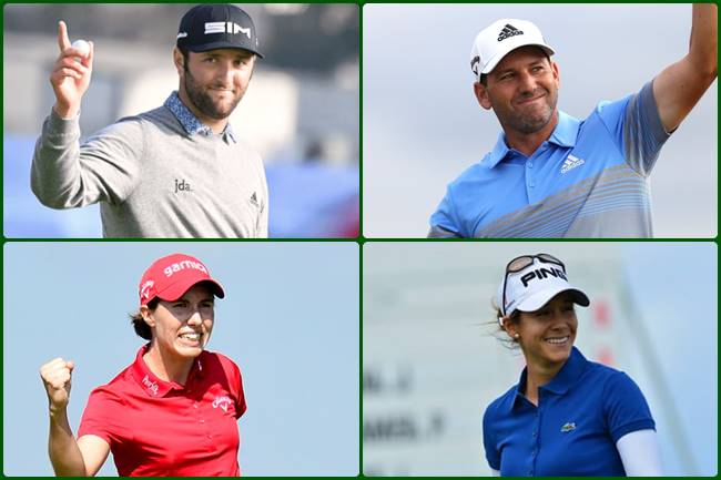 Jon Rahm, Sergio Garcia, Carlota Ciganda y Azahara Muñoz
