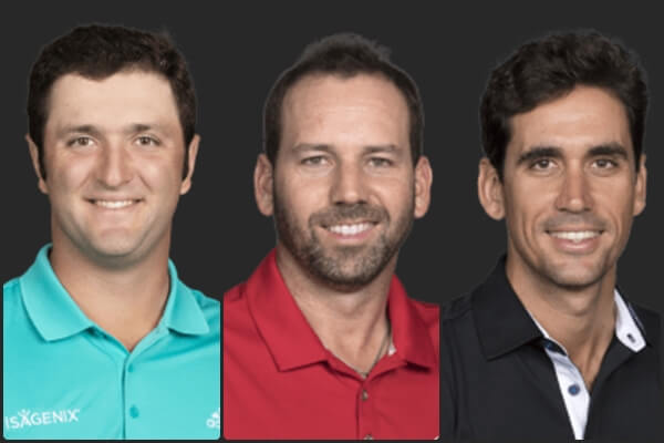 Jon Rahm, Sergio García y Rafa Cabrera-Bello