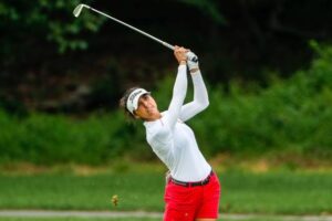 Raquel Olmos en el quinto hoyo durante el US Womens Amateur. Foto USGA