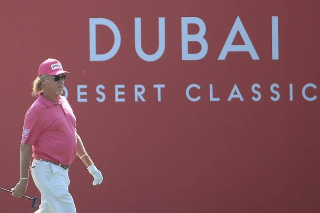 Miguel Ángel Jimenez en el Dubai Desert Classic