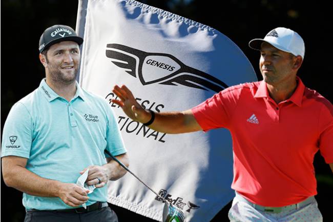 Jon Rahm y Sergio García en el Genesis Invitational
