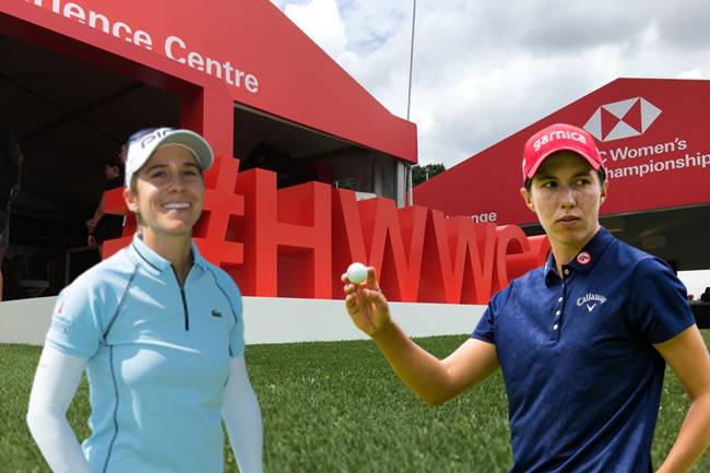 Azahara Muñoz y Carlota Ciganda HSBC Womens World Championship logo
