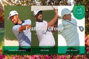 Xander Schauffele, Jon Rahm y Rory McIlroy