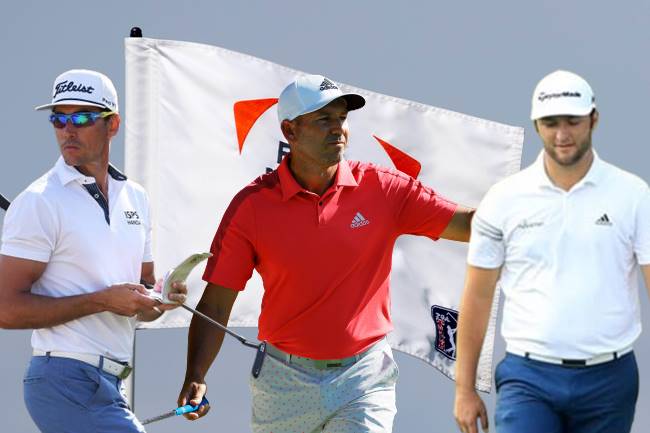 Jon Rahm, Sergio García y Rafa Cabrera ATT Byron Nelson