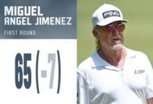 2 eagles y 4 birdies encumbran a Miguel Ángel Jiménez hasta lo más alto de la tabla en Wisconsin