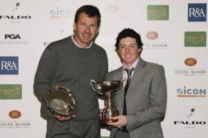 Nick Faldo con Rory McIlroy