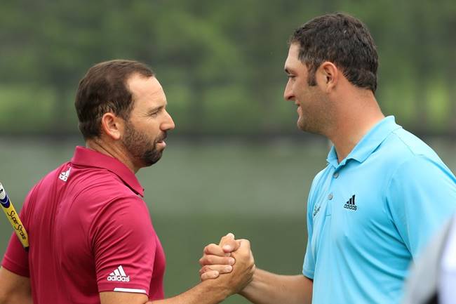 Sergio García y Jon Rahm. Foto @PGATOUR