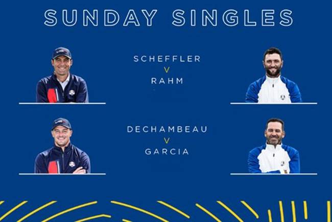 Individuales Ryder Cup dia 3