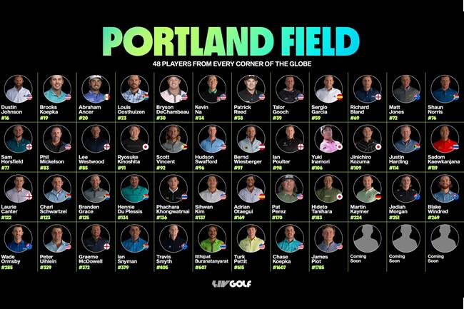 Field LIV Golf Portland 650