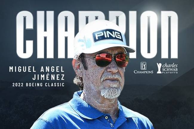 Miguel A. Jiménez vuelve a reinar en el Champions Tour tras conquistar el Boeing, tercer título del año