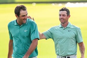 Scottie Scheffler y Rory McIlroy. Foto @PGATour