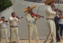 Una banda de mariachis irrumpió en la previa del torneo en Mayakoba para animar la cita mexicana