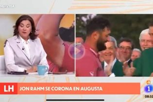 Rahm es «relativamente español» y «el golf es un deporte de súper élite», dice Lucía Méndez en TVE