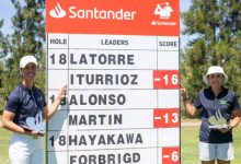 Nuria Iturrioz y Amaia Latorre, campeonas del Santander Golf Tour Dobles celebrada en Cádiz